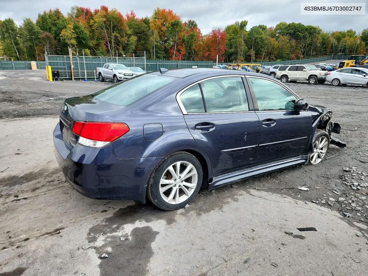 2013 SUBARU LEGACY VIN 4S3BMBJ67D3002747 — фото 3