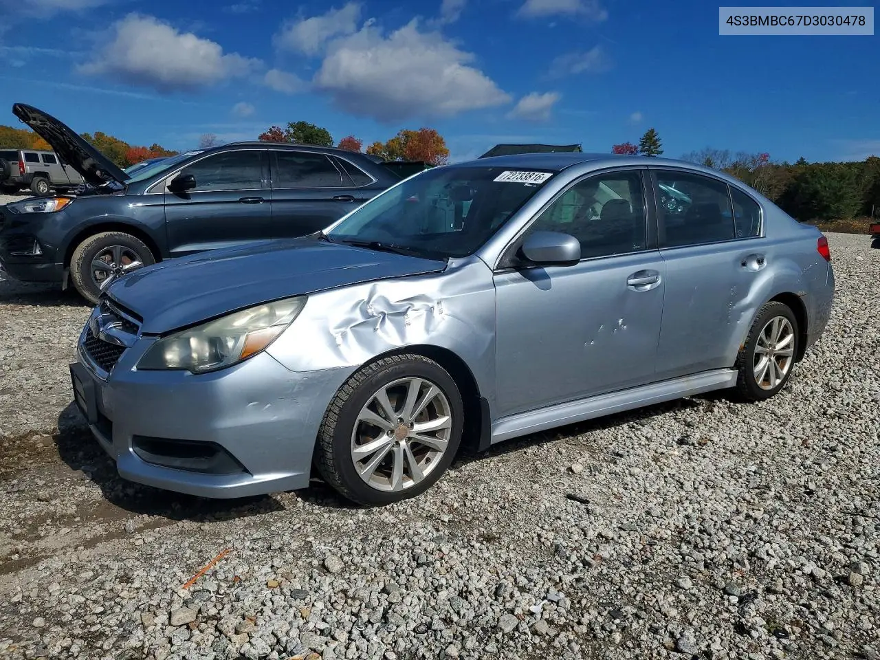 2013 SUBARU LEGACY VIN 4S3BMBC67D3030478 — фото 2