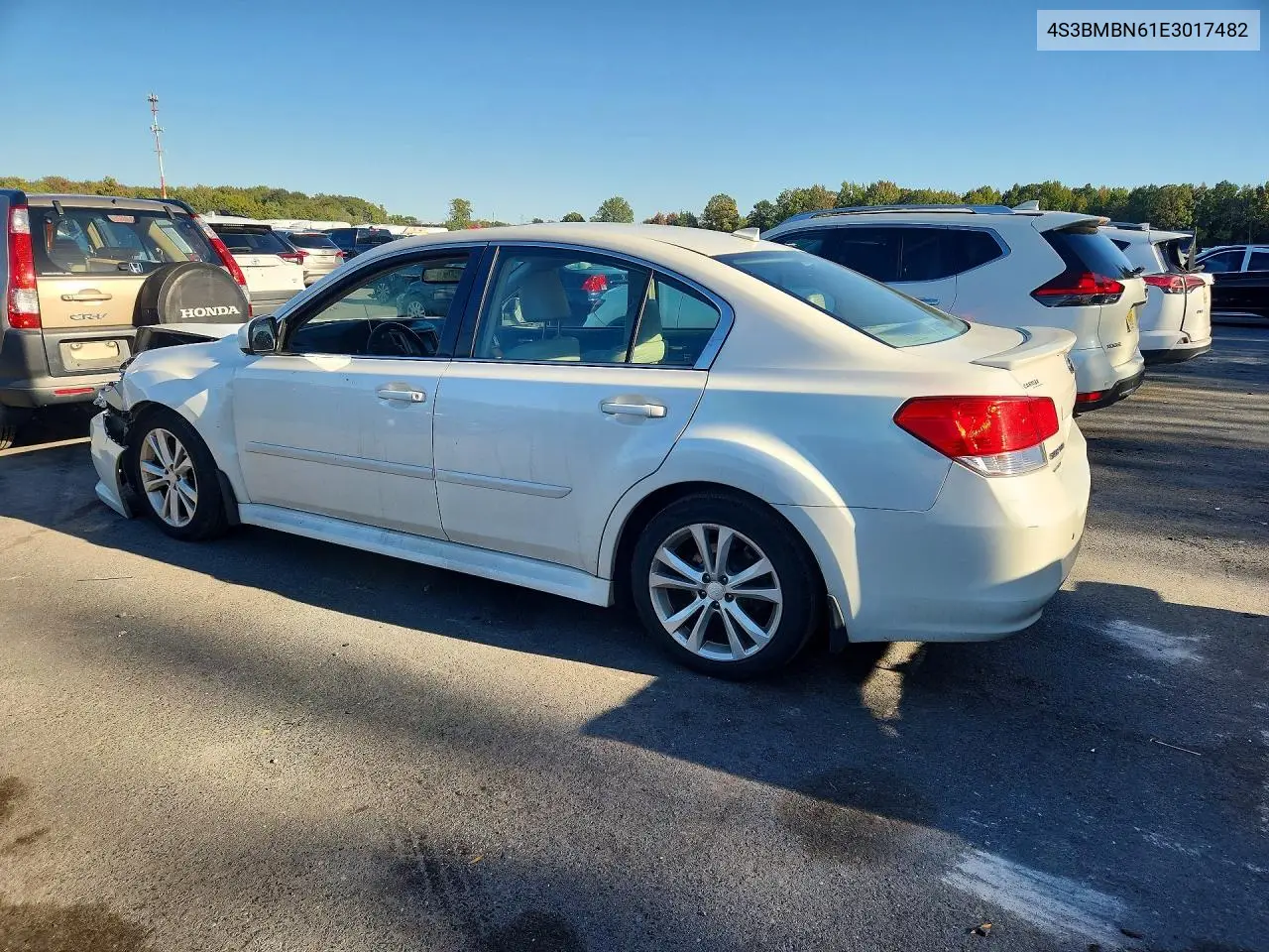 2014 SUBARU LEGACY VIN 4S3BMBN61E3017482 — фото 2
