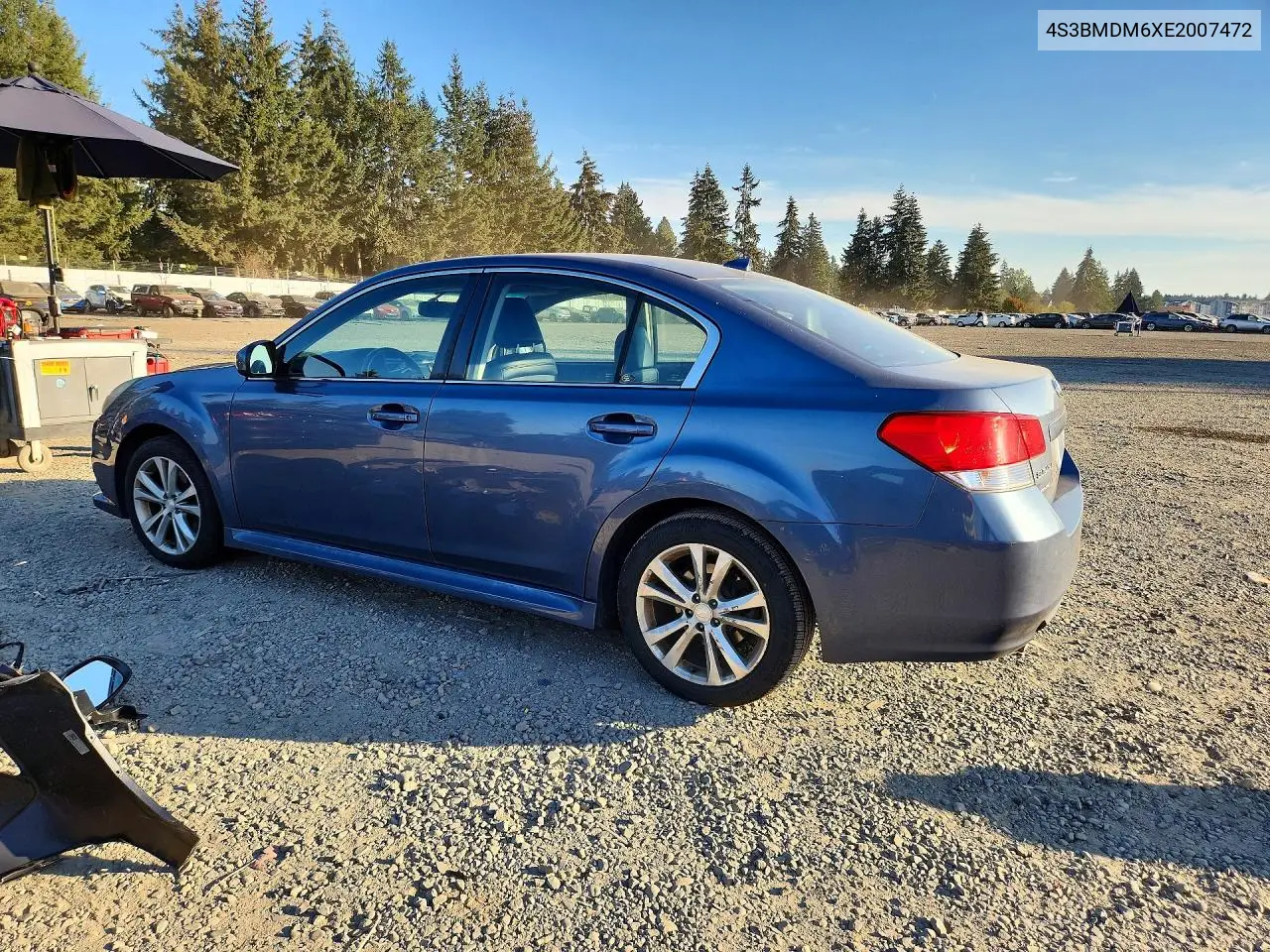 2014 SUBARU LEGACY VIN 4S3BMDM6XE2007472 — фото 2