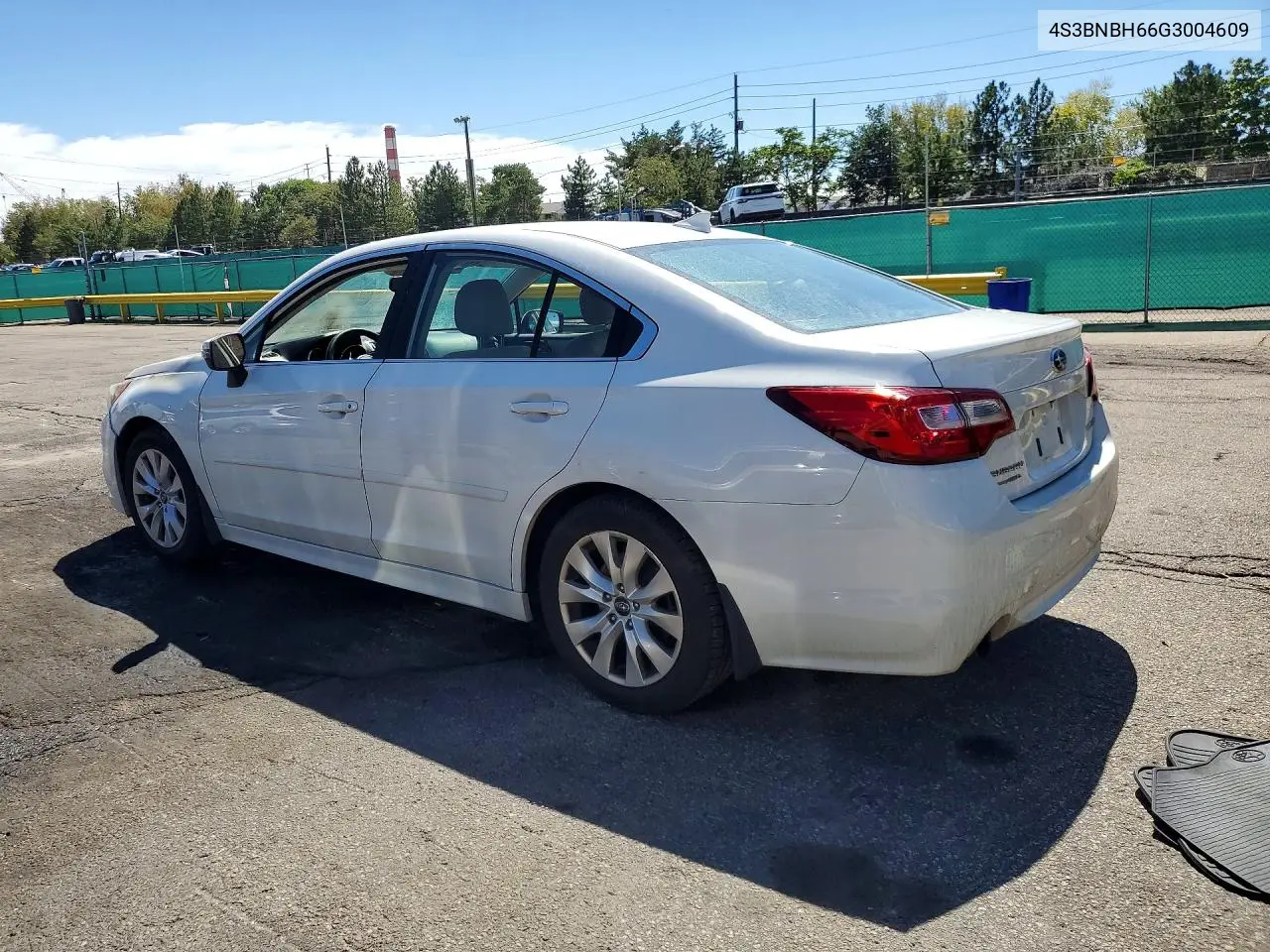 2016 SUBARU LEGACY VIN 4S3BNBH66G3004609 — фото 2