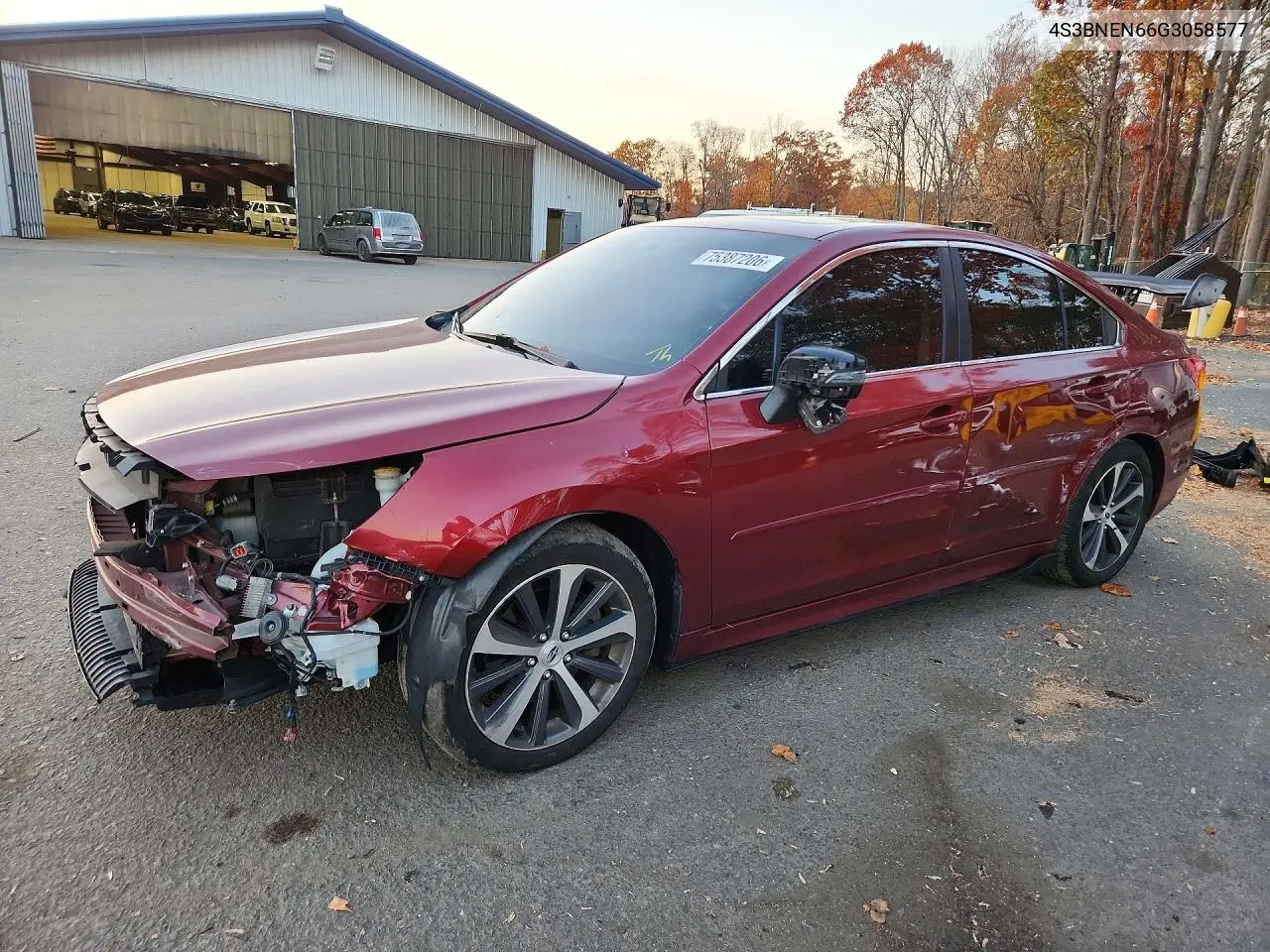 SUBARU LEGACY 2016, VIN 4S3BNEN66G3058577