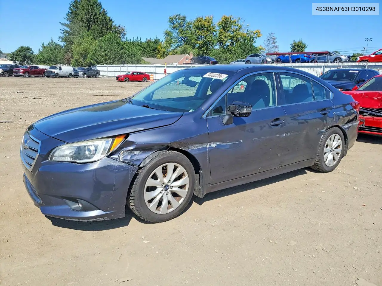 SUBARU LEGACY 2017, VIN 4S3BNAF63H3010298