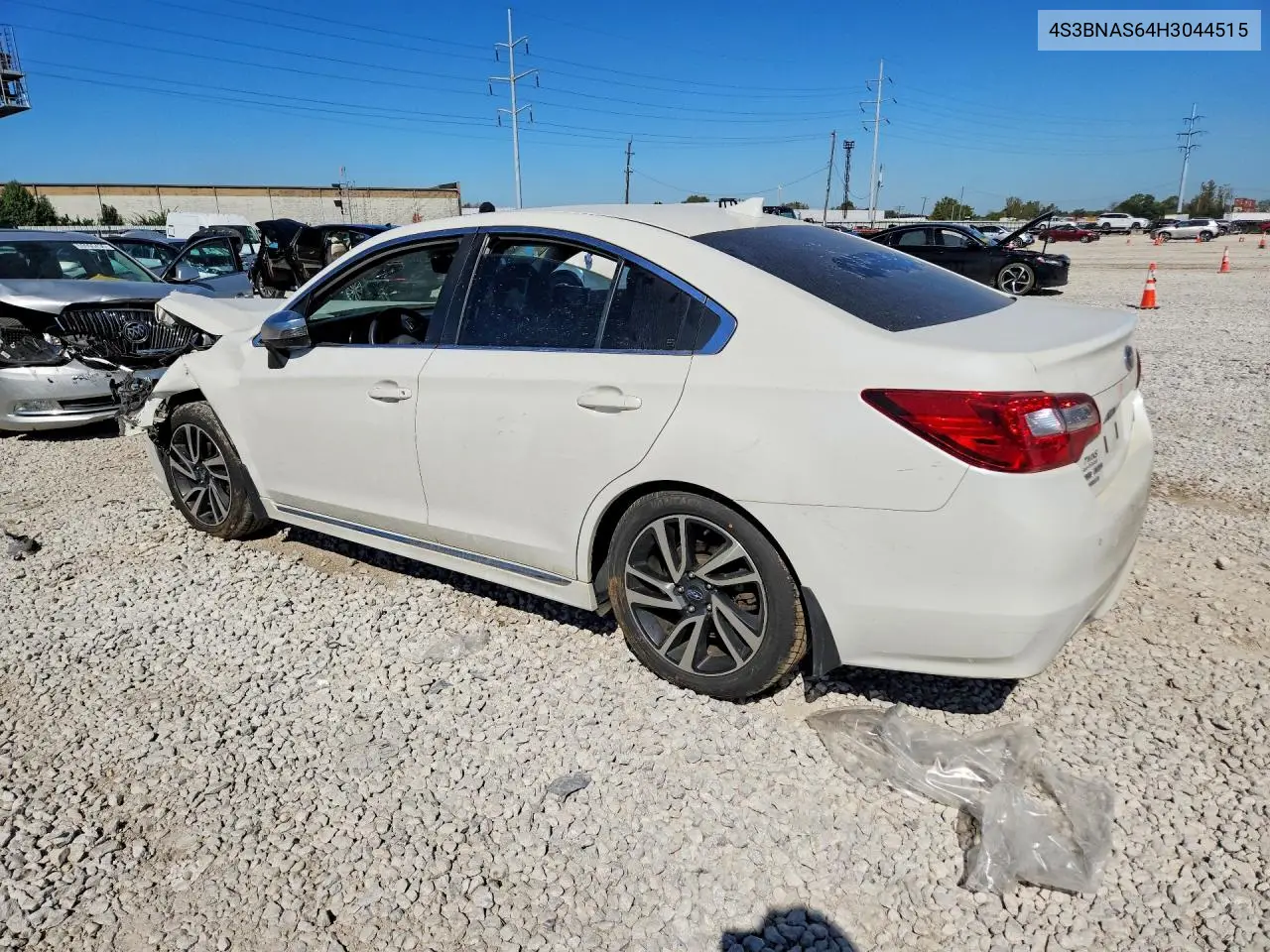 2017 SUBARU LEGACY VIN 4S3BNAS64H3044515 — фото 2