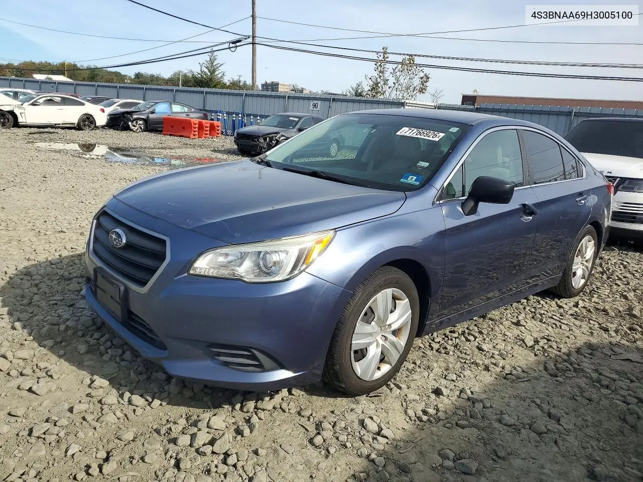 SUBARU LEGACY 2017, VIN 4S3BNAA69H3005100