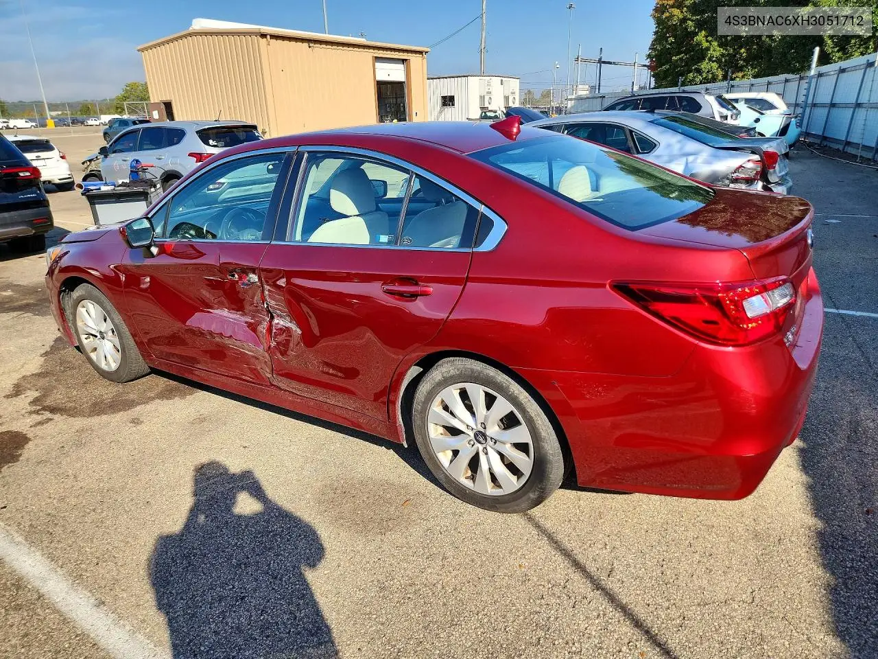 2017 SUBARU LEGACY VIN 4S3BNAC6XH3051712 — фото 2
