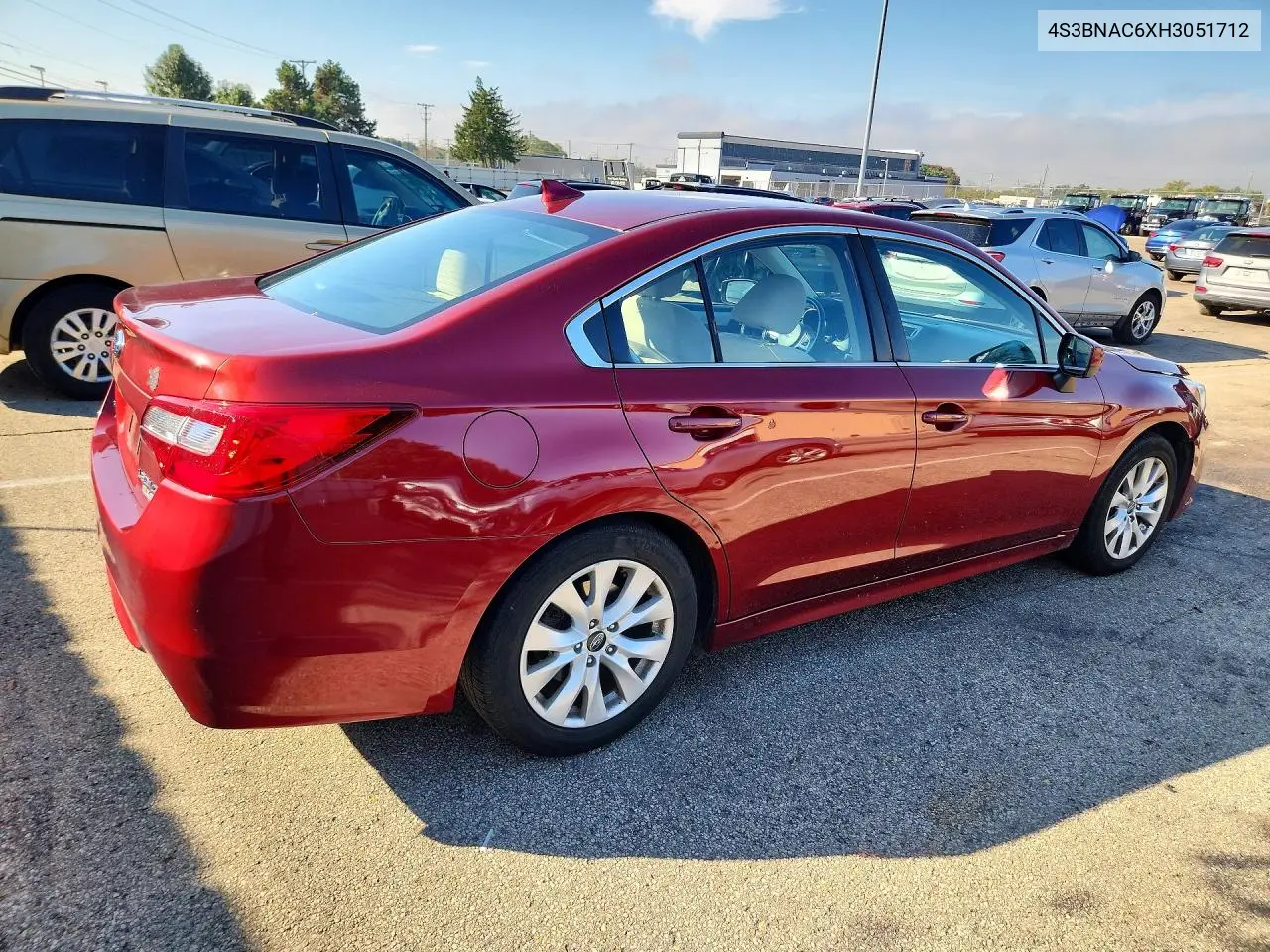 2017 SUBARU LEGACY VIN 4S3BNAC6XH3051712 — фото 3