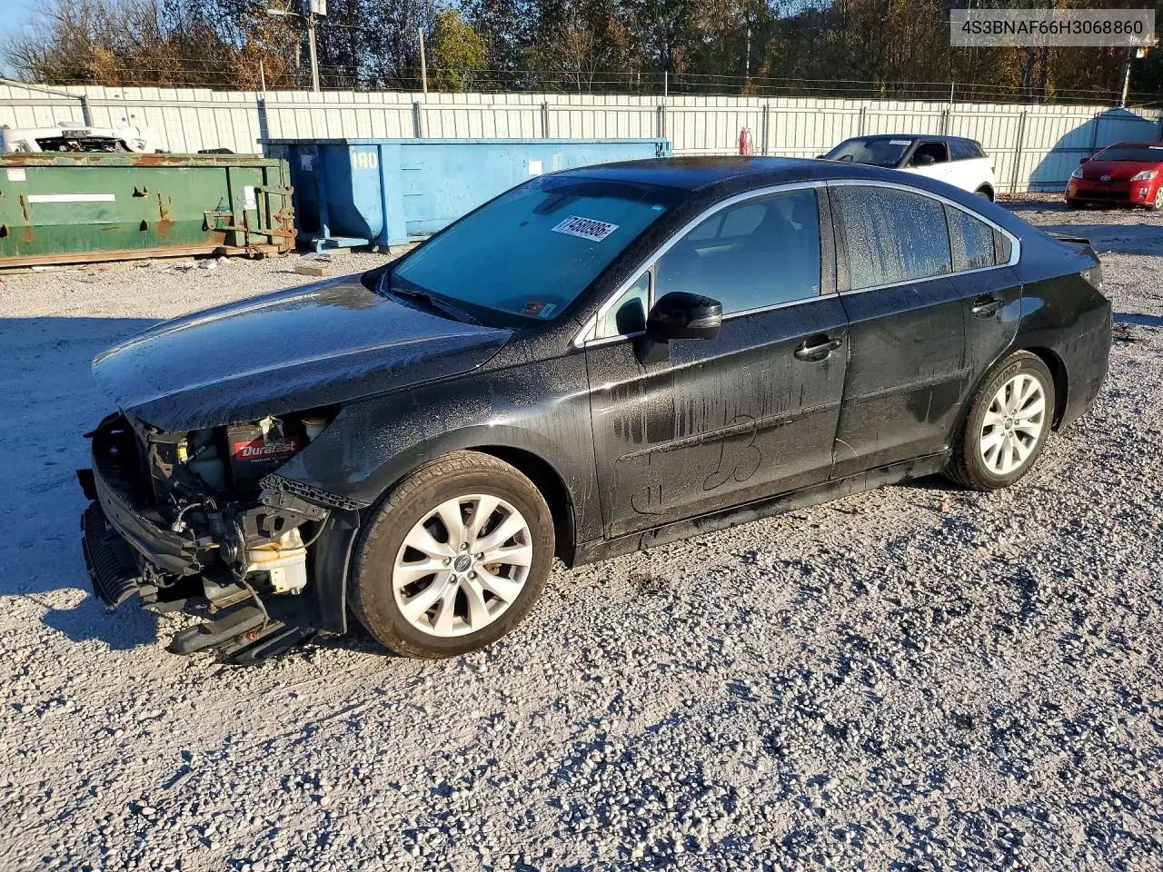 SUBARU LEGACY 2017, VIN 4S3BNAF66H3068860