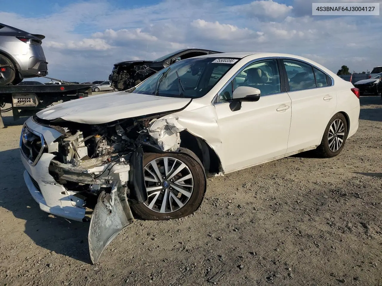 SUBARU LEGACY 2018, VIN 4S3BNAF64J3004127