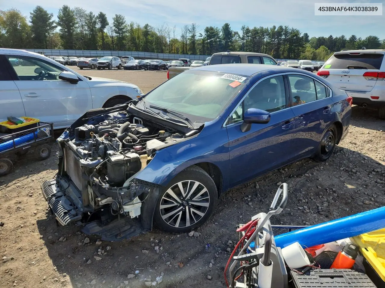 SUBARU LEGACY 2019, VIN 4S3BNAF64K3038389