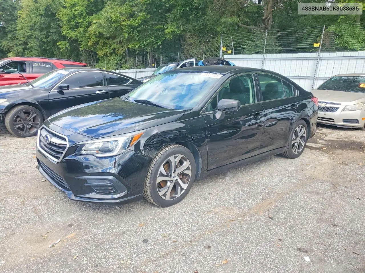 SUBARU LEGACY 2019, VIN 4S3BNAB60K3038685