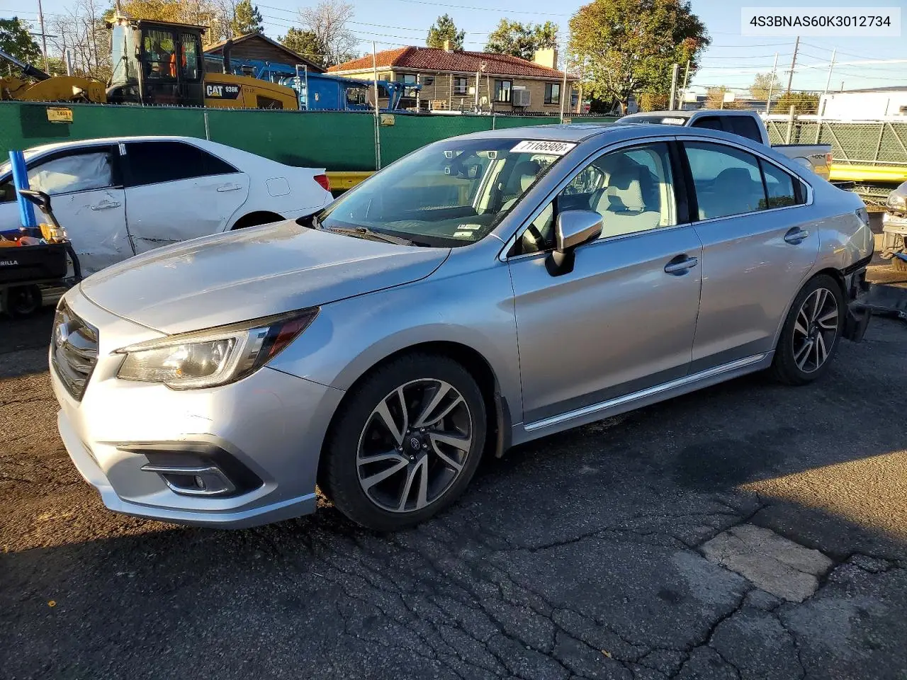 SUBARU LEGACY 2019, VIN 4S3BNAS60K3012734