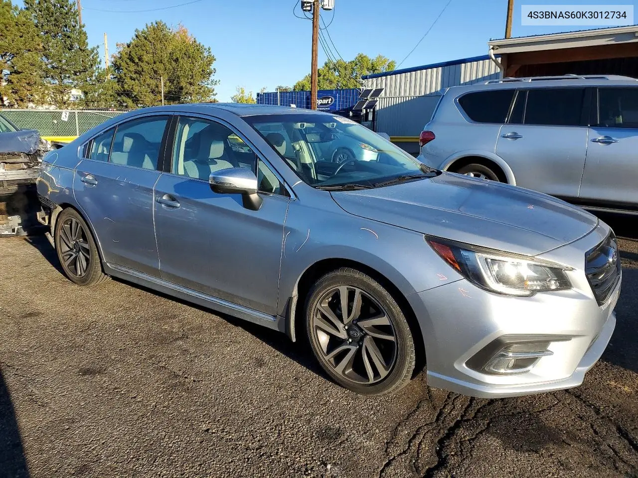 2019 SUBARU LEGACY VIN 4S3BNAS60K3012734 — фото 4