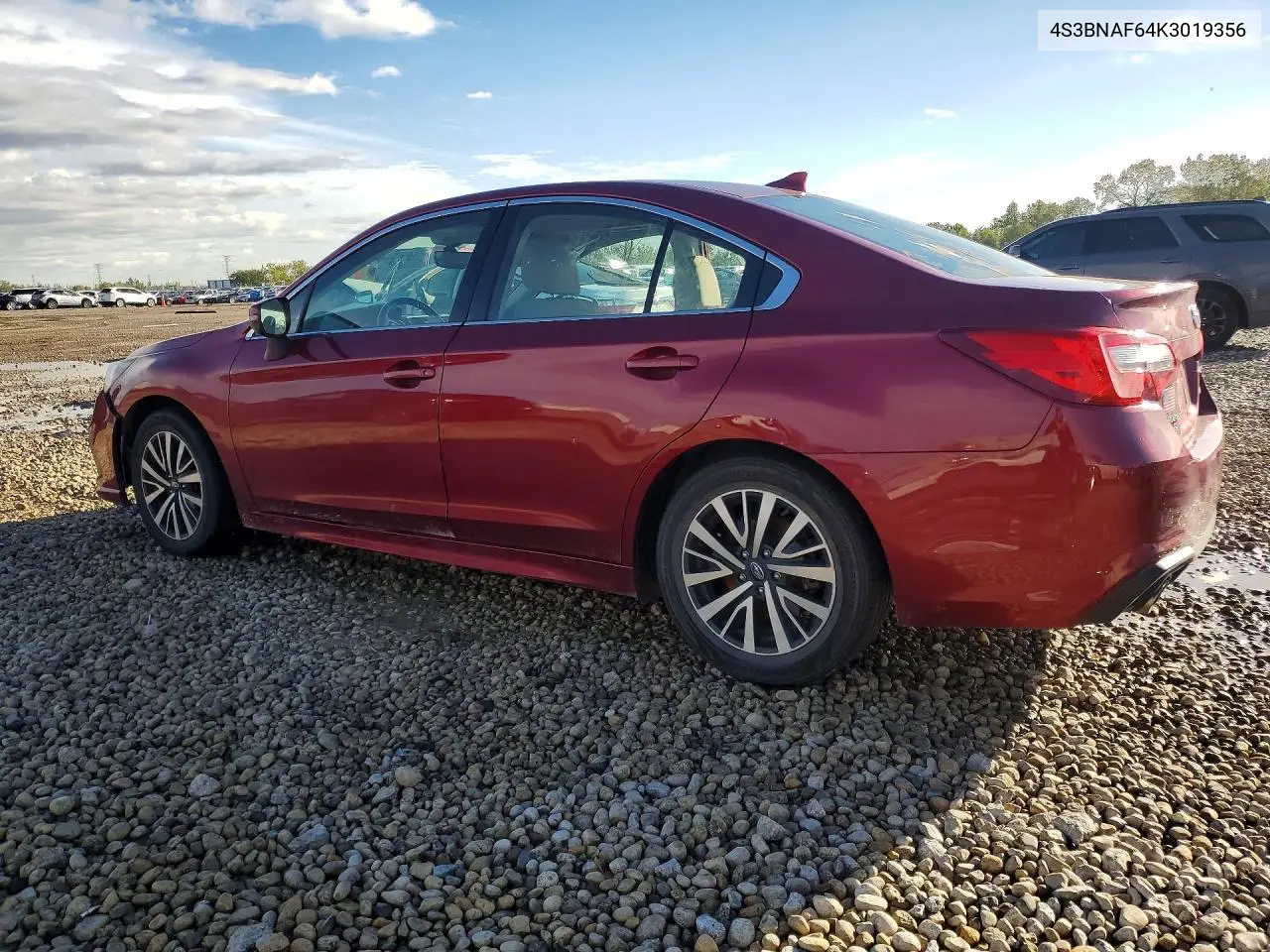 2019 SUBARU LEGACY VIN 4S3BNAF64K3019356 — фото 2