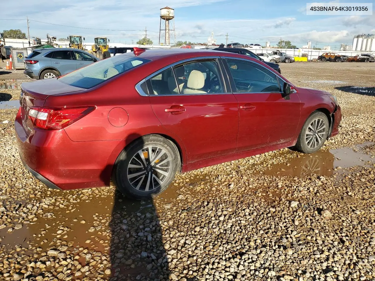 2019 SUBARU LEGACY VIN 4S3BNAF64K3019356 — фото 3