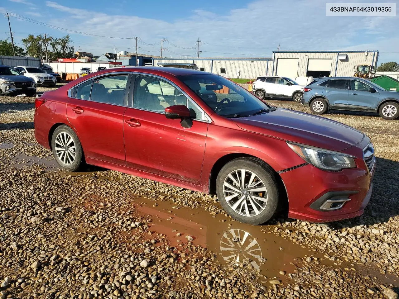 2019 SUBARU LEGACY VIN 4S3BNAF64K3019356 — фото 4