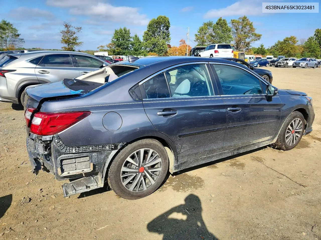 2019 SUBARU LEGACY VIN 4S3BNAF65K3023481 — фото 3