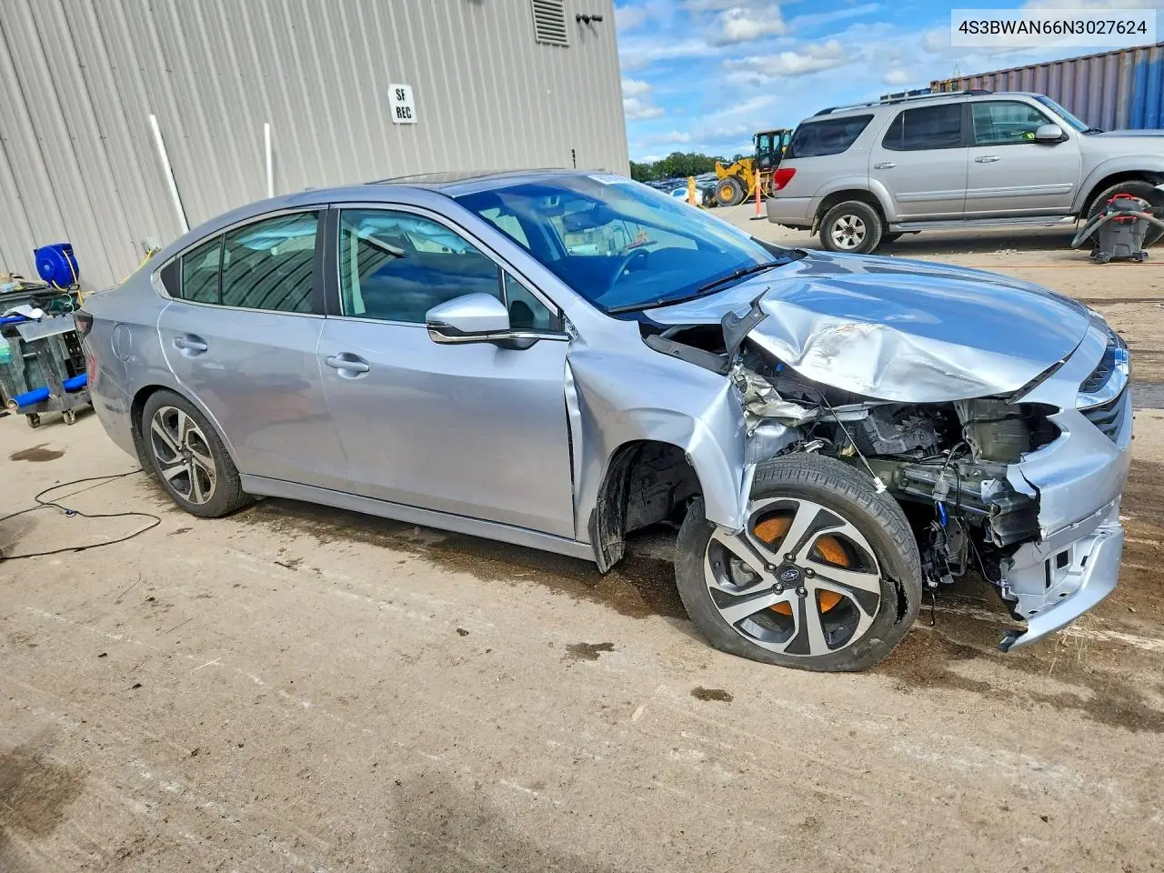 2022 SUBARU LEGACY VIN 4S3BWAN66N3027624 — фото 4