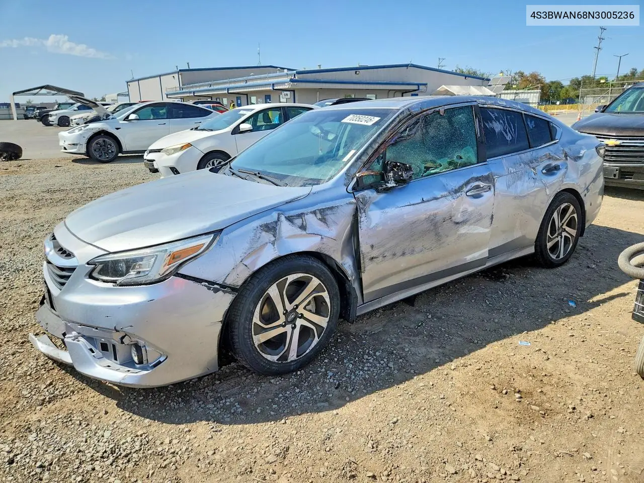 SUBARU LEGACY 2022, VIN 4S3BWAN68N3005236