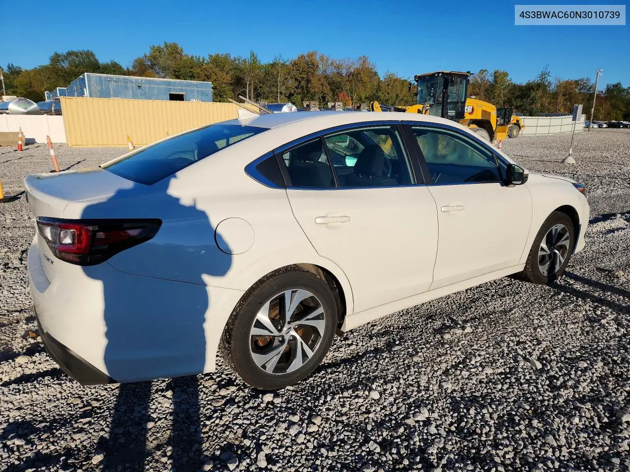2022 SUBARU LEGACY VIN 4S3BWAC60N3010739 — фото 3