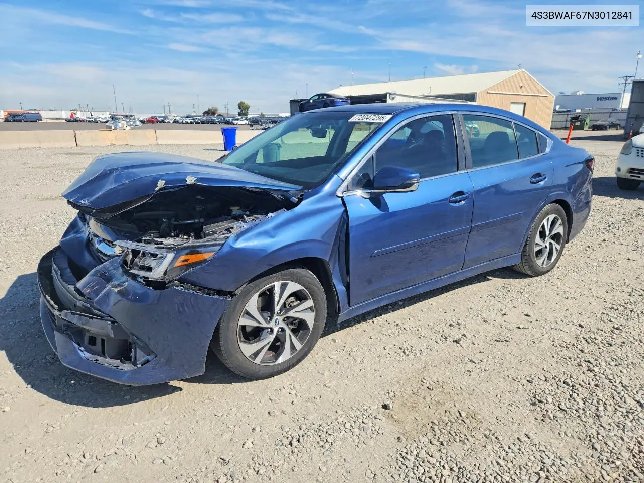 SUBARU LEGACY 2022, VIN 4S3BWAF67N3012841