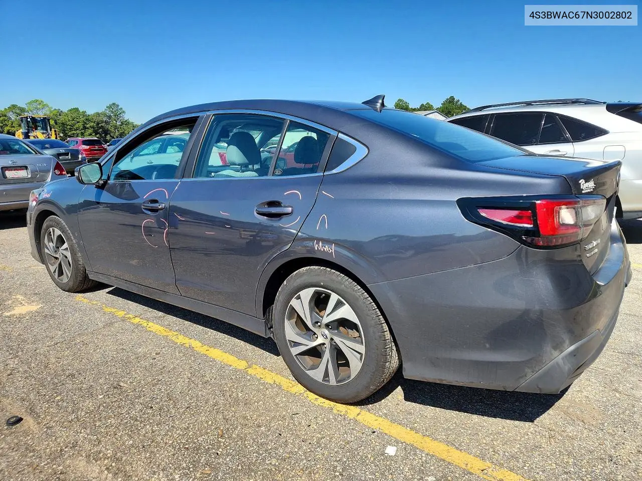 2022 SUBARU LEGACY VIN 4S3BWAC67N3002802 — фото 2
