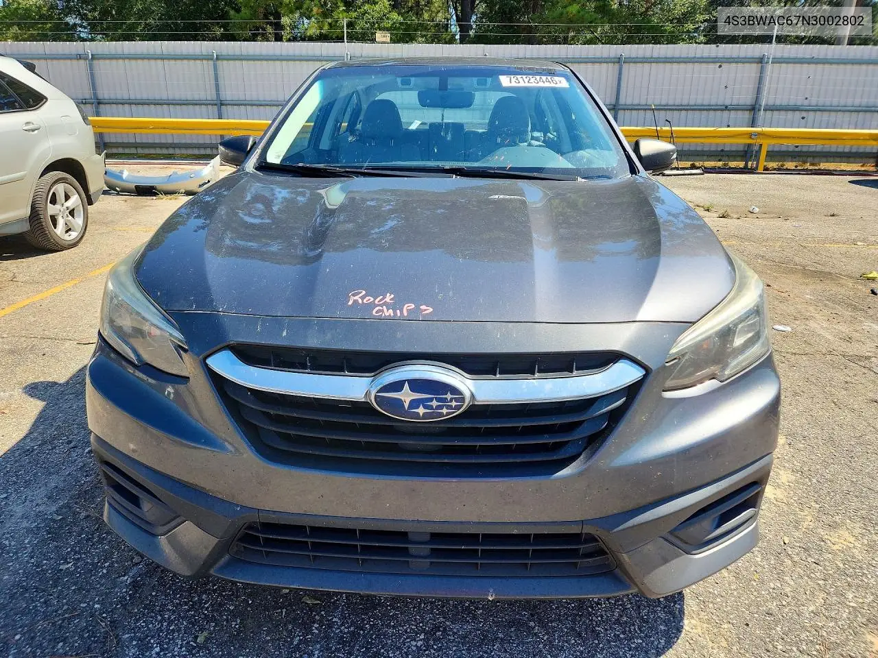 2022 SUBARU LEGACY VIN 4S3BWAC67N3002802 — фото 5