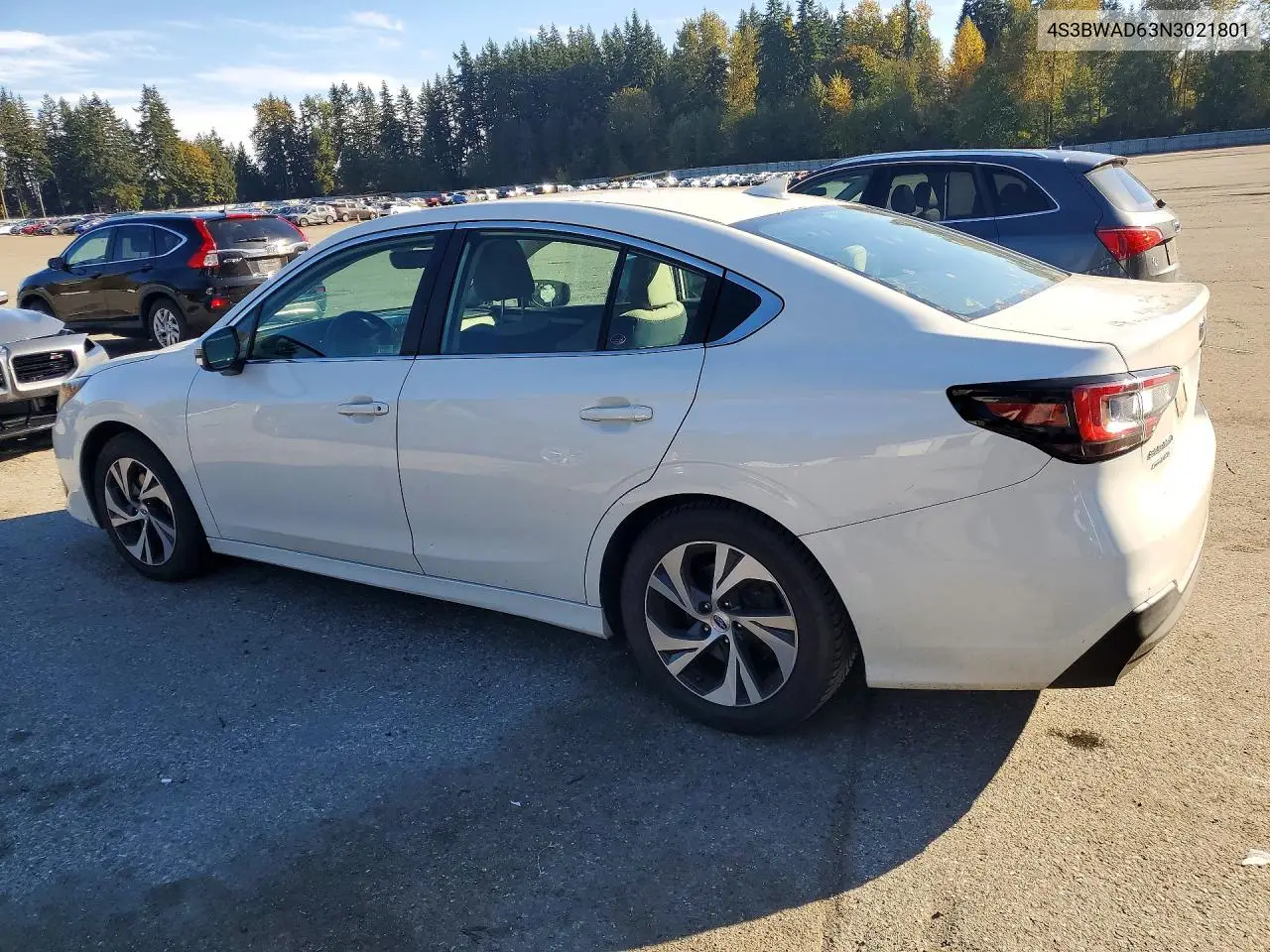 2022 SUBARU LEGACY VIN 4S3BWAD63N3021801 — фото 2