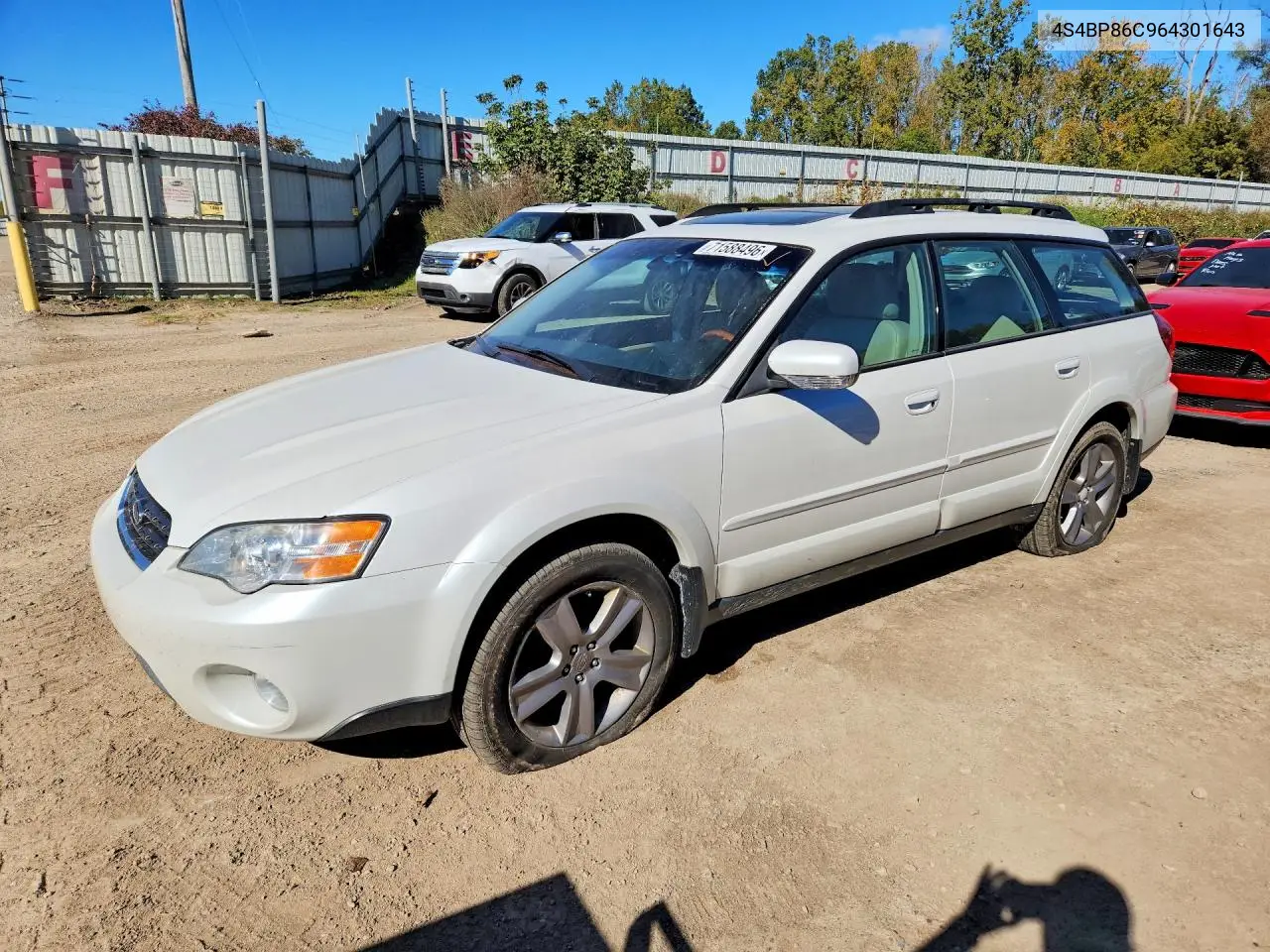 SUBARU OUTBACK 2006, VIN 4S4BP86C964301643