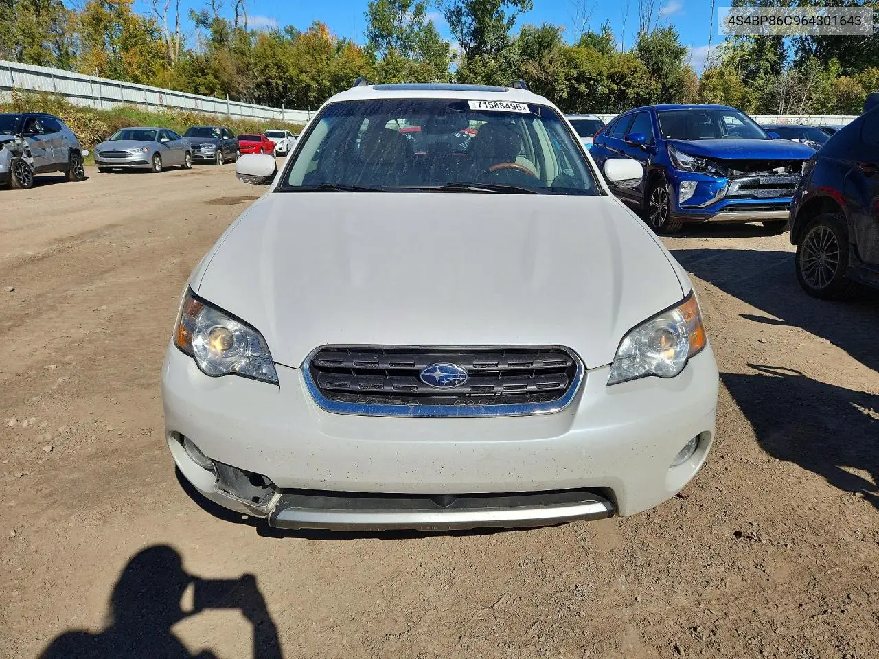 2006 SUBARU OUTBACK VIN 4S4BP86C964301643 — фото 5