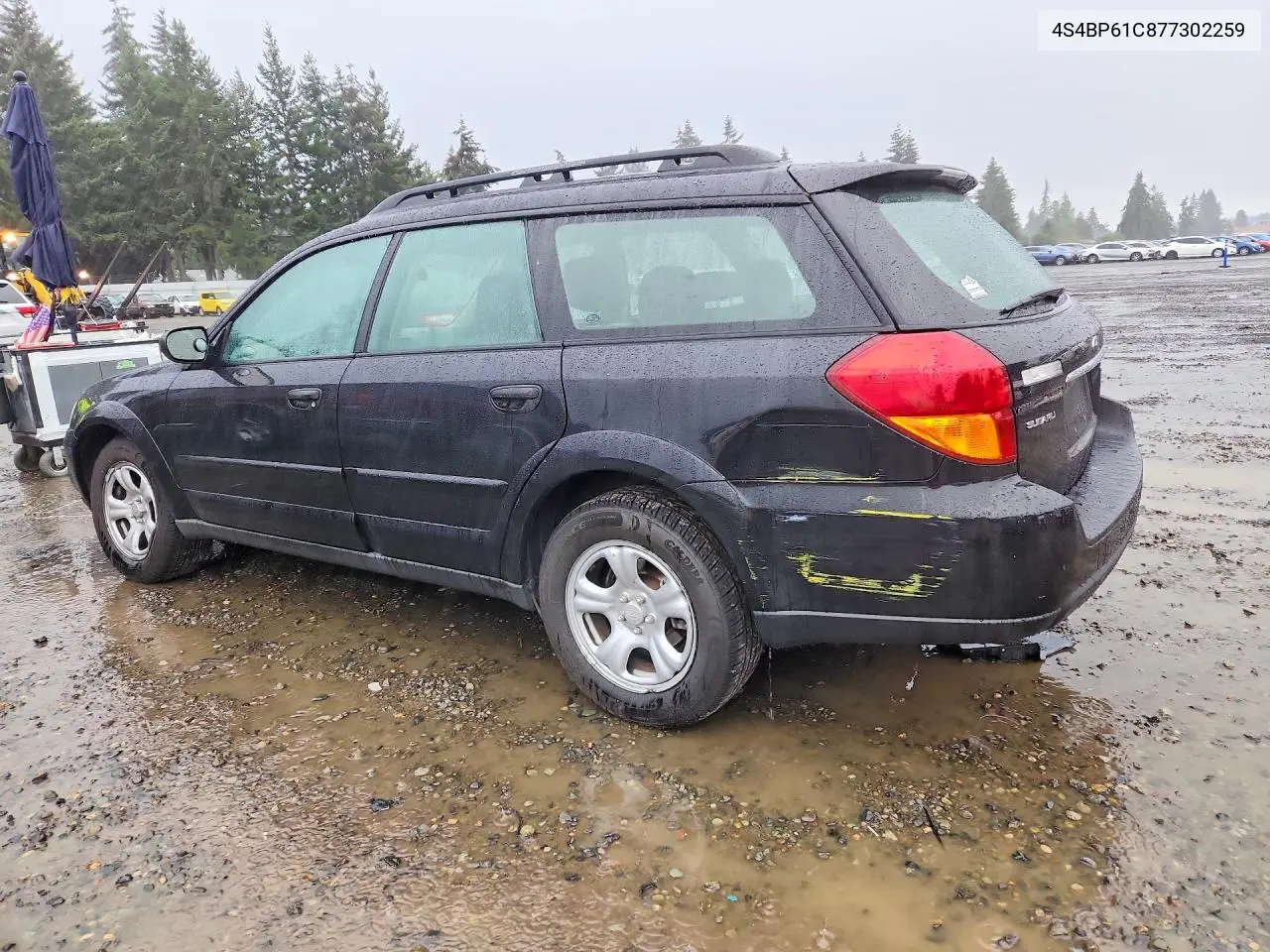 2007 SUBARU OUTBACK VIN 4S4BP61C877302259 — фото 2