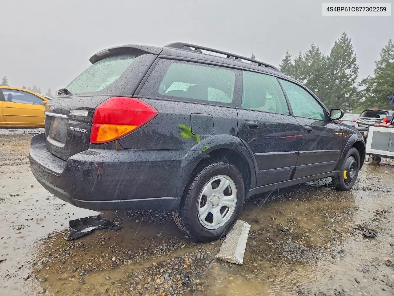 2007 SUBARU OUTBACK VIN 4S4BP61C877302259 — фото 3