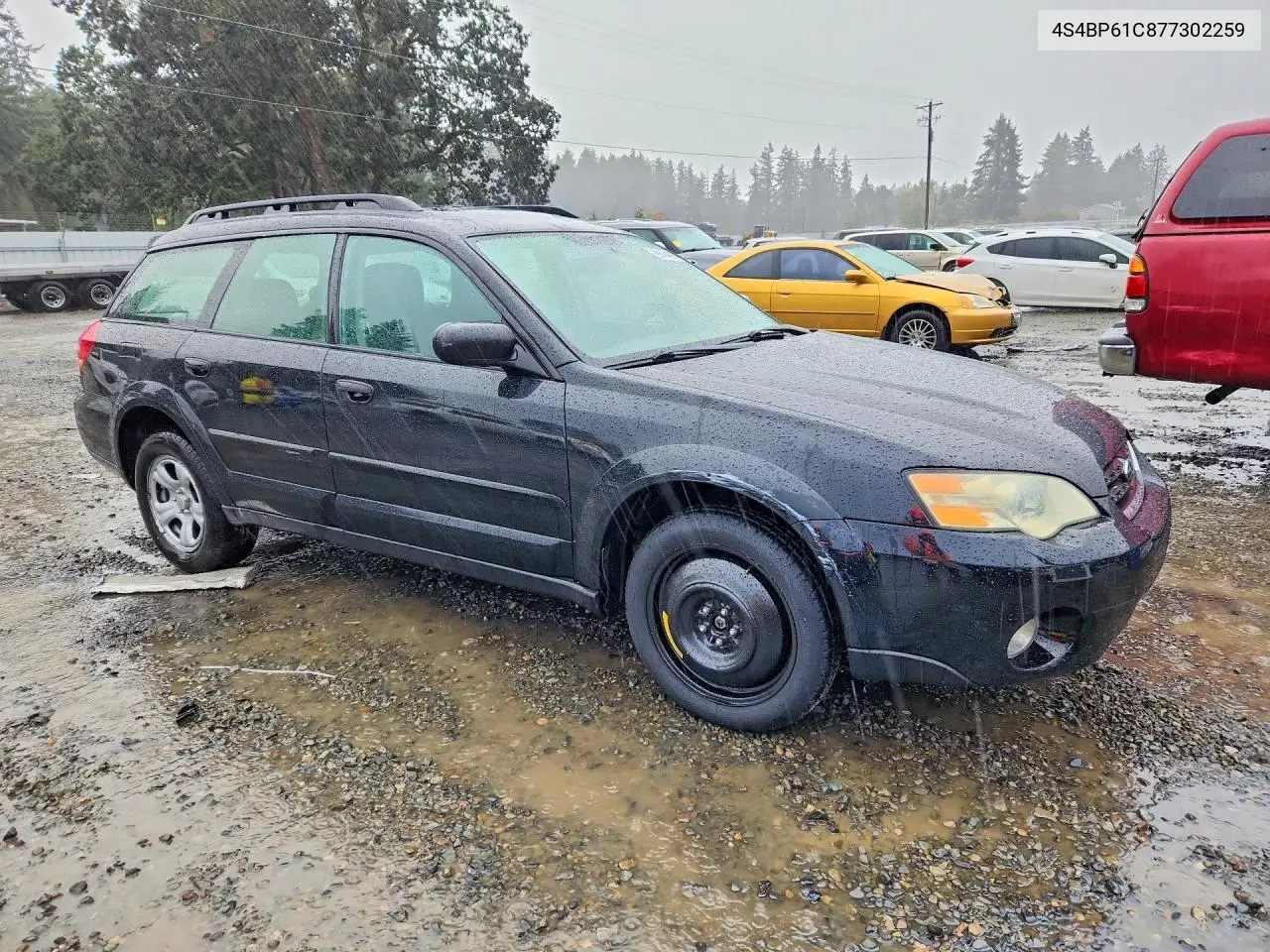2007 SUBARU OUTBACK VIN 4S4BP61C877302259 — фото 4