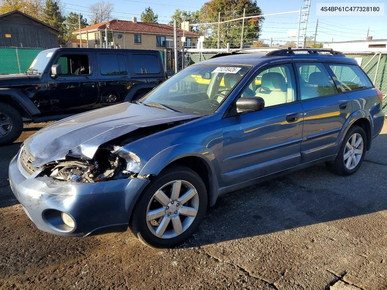 SUBARU OUTBACK 2007, VIN 4S4BP61C477328180