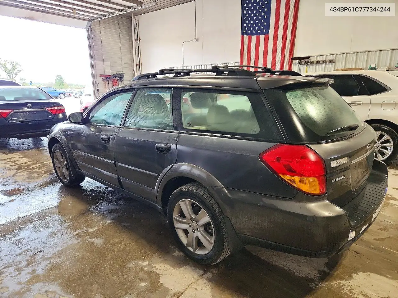 2007 SUBARU OUTBACK VIN 4S4BP61C777344244 — фото 2