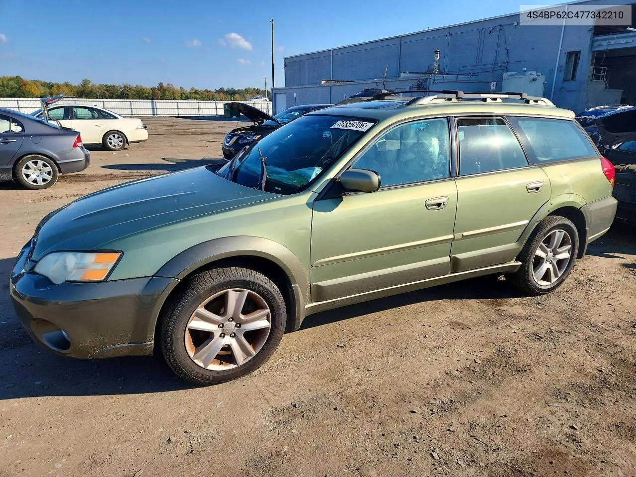 SUBARU OUTBACK 2007, VIN 4S4BP62C477342210