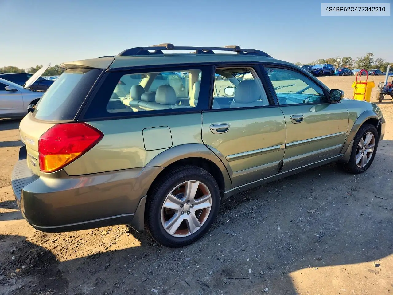 2007 SUBARU OUTBACK VIN 4S4BP62C477342210 — фото 3