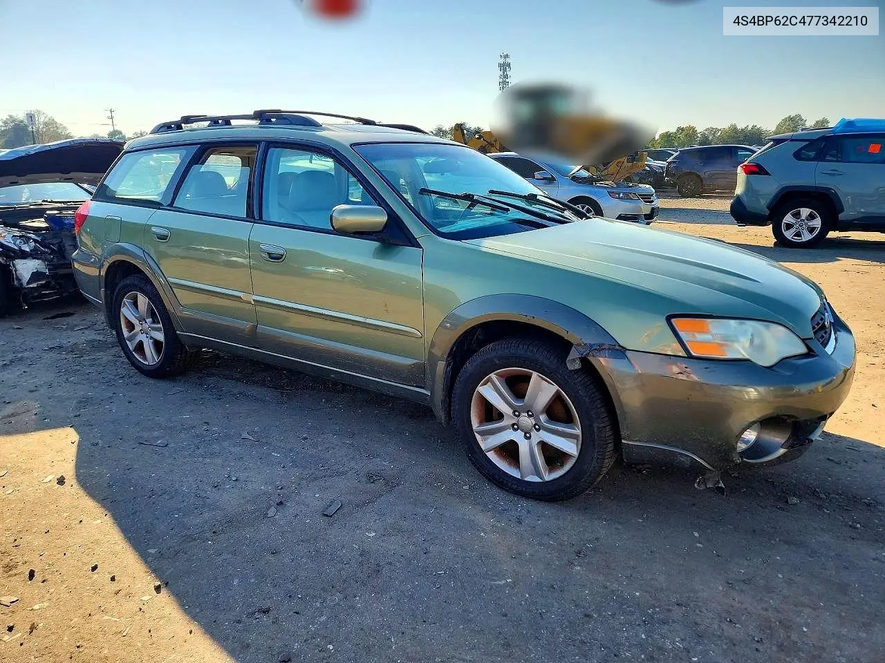 2007 SUBARU OUTBACK VIN 4S4BP62C477342210 — фото 4