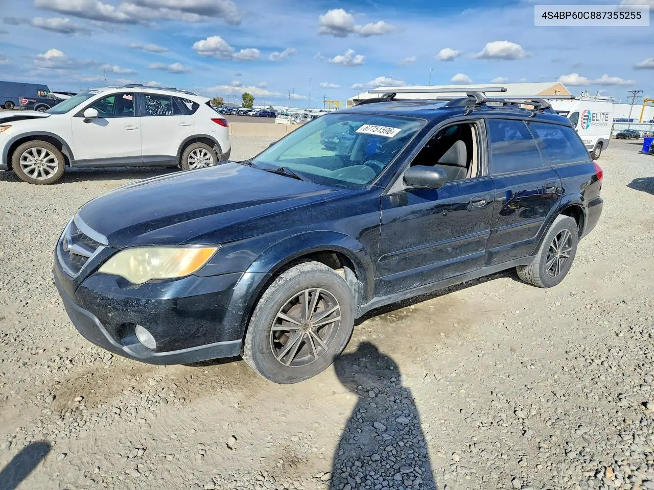 SUBARU OUTBACK 2008, VIN 4S4BP60C887355255