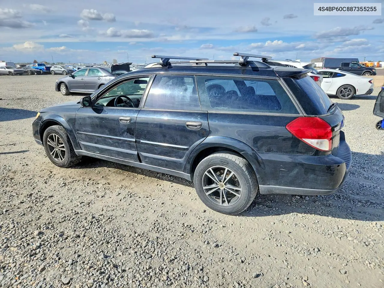 2008 SUBARU OUTBACK VIN 4S4BP60C887355255 — фото 2