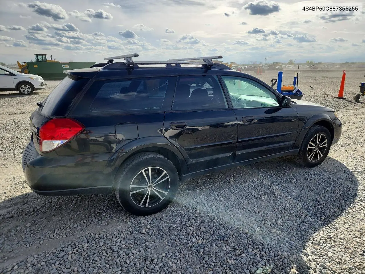 2008 SUBARU OUTBACK VIN 4S4BP60C887355255 — фото 3
