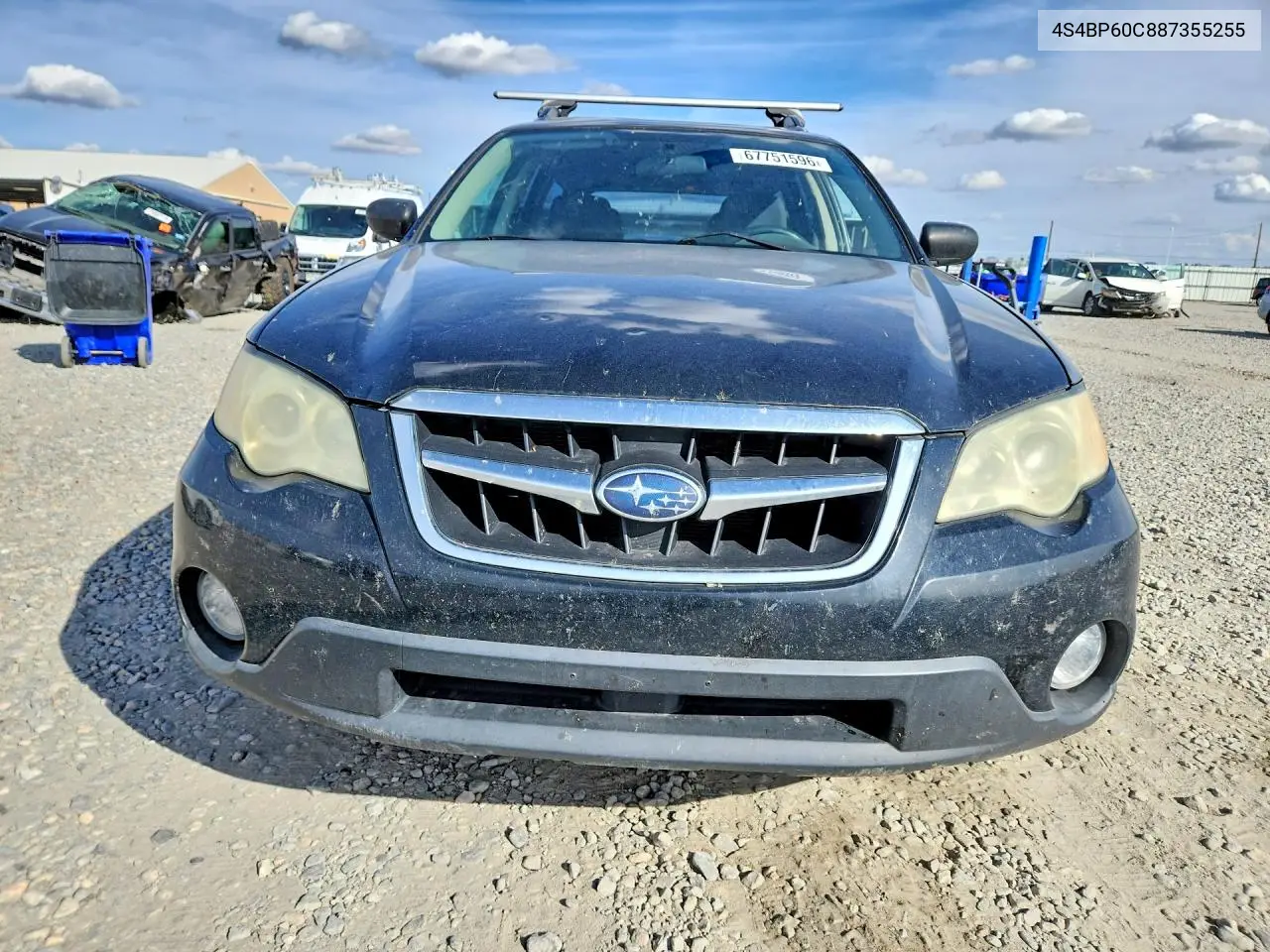 2008 SUBARU OUTBACK VIN 4S4BP60C887355255 — фото 5
