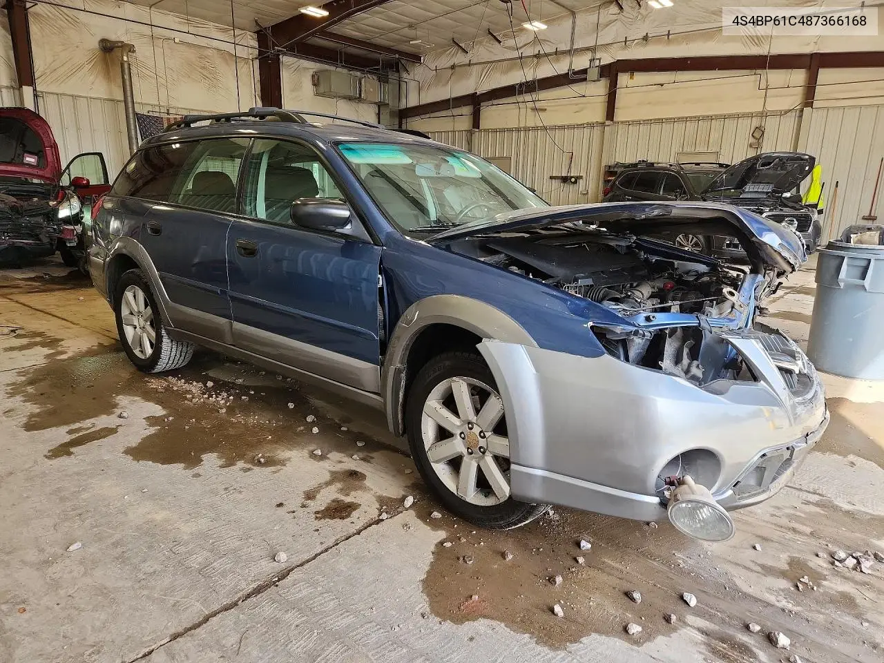 2008 SUBARU OUTBACK VIN 4S4BP61C487366168 — фото 4