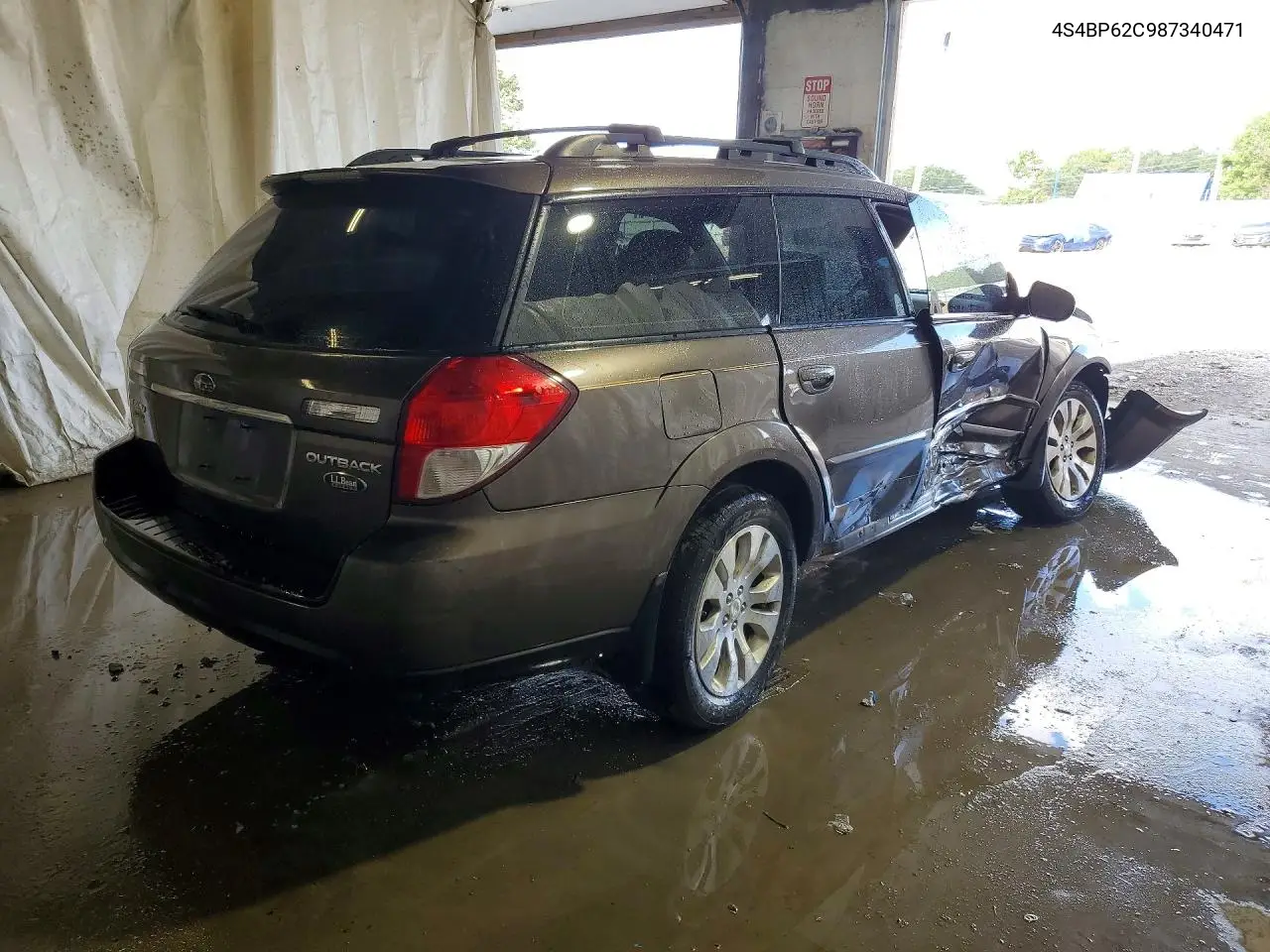 2008 SUBARU OUTBACK VIN 4S4BP62C987340471 — фото 3