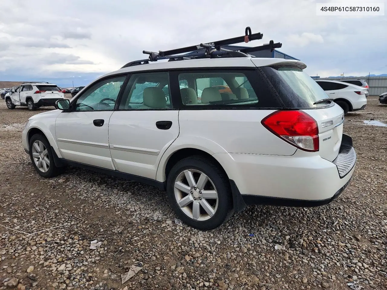 2008 SUBARU OUTBACK VIN 4S4BP61C587310160 — фото 2