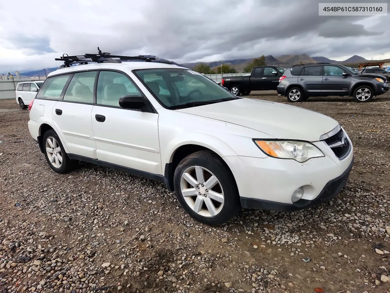 2008 SUBARU OUTBACK VIN 4S4BP61C587310160 — фото 4