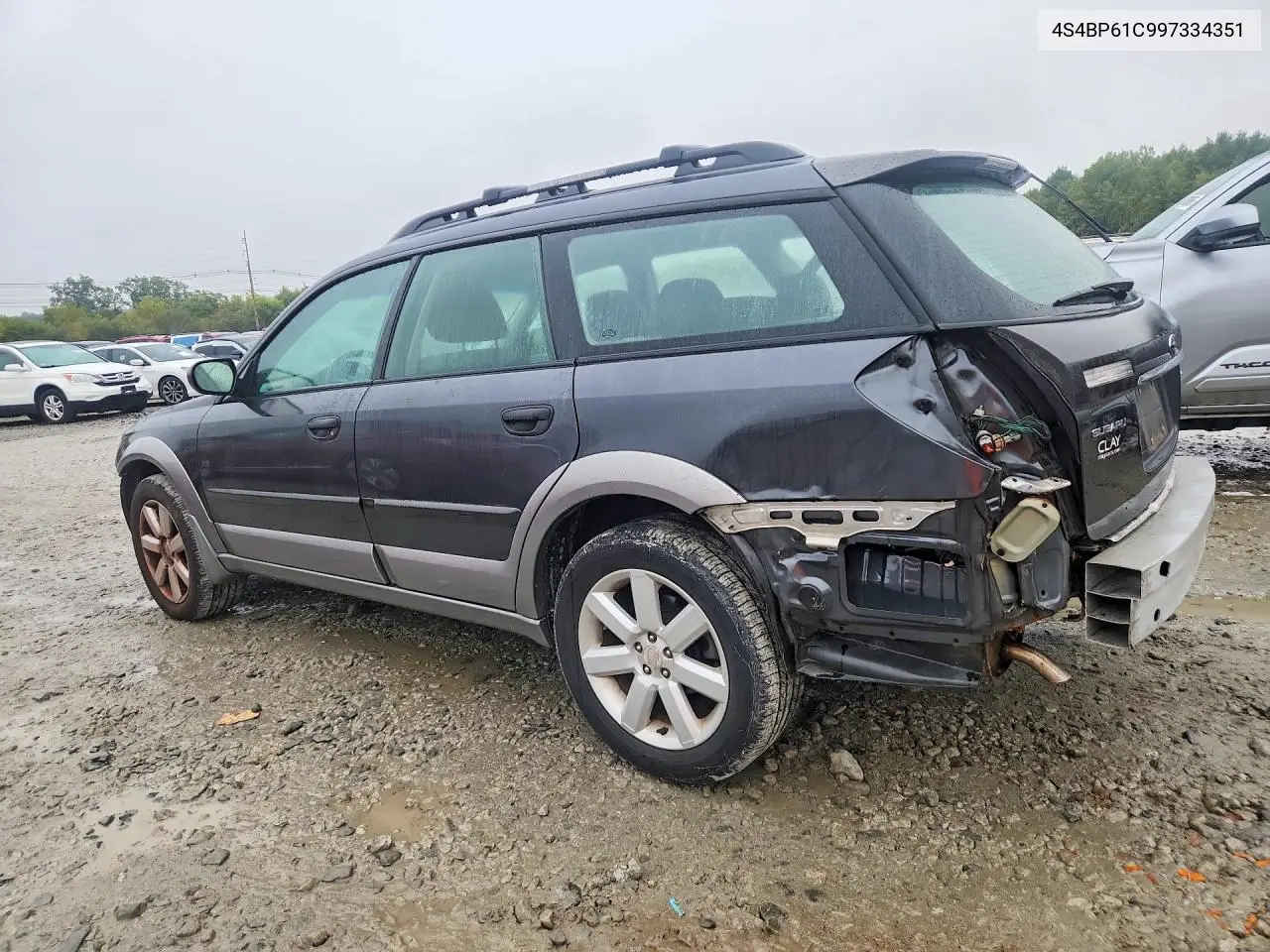 2009 SUBARU OUTBACK VIN 4S4BP61C997334351 — фото 2