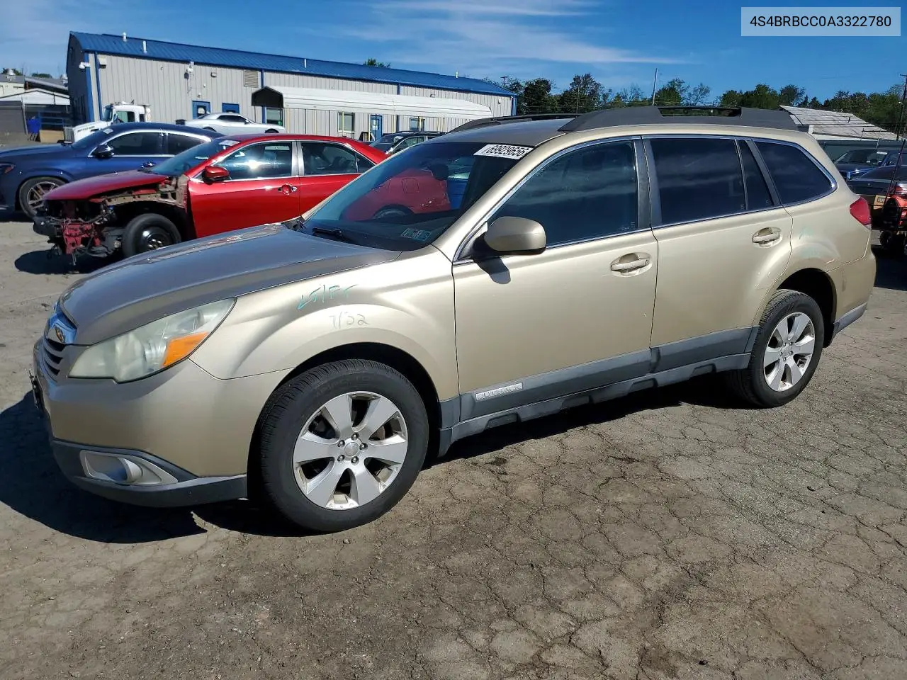 SUBARU OUTBACK 2010, VIN 4S4BRBCC0A3322780