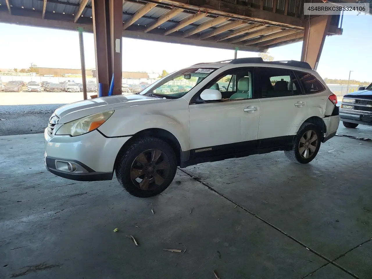 SUBARU OUTBACK 2011, VIN 4S4BRBKC3B3324106