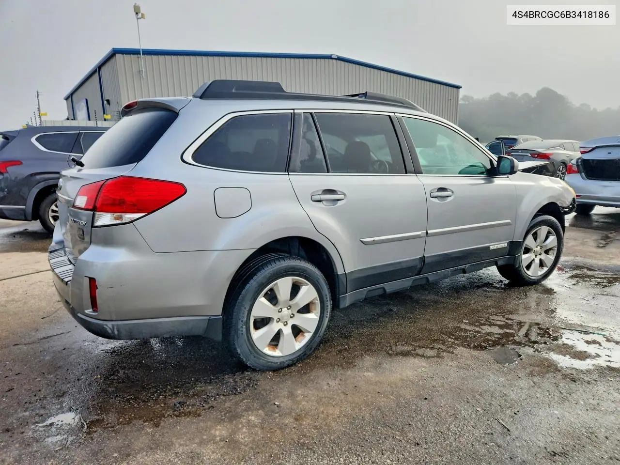 2011 SUBARU OUTBACK VIN 4S4BRCGC6B3418186 — фото 3